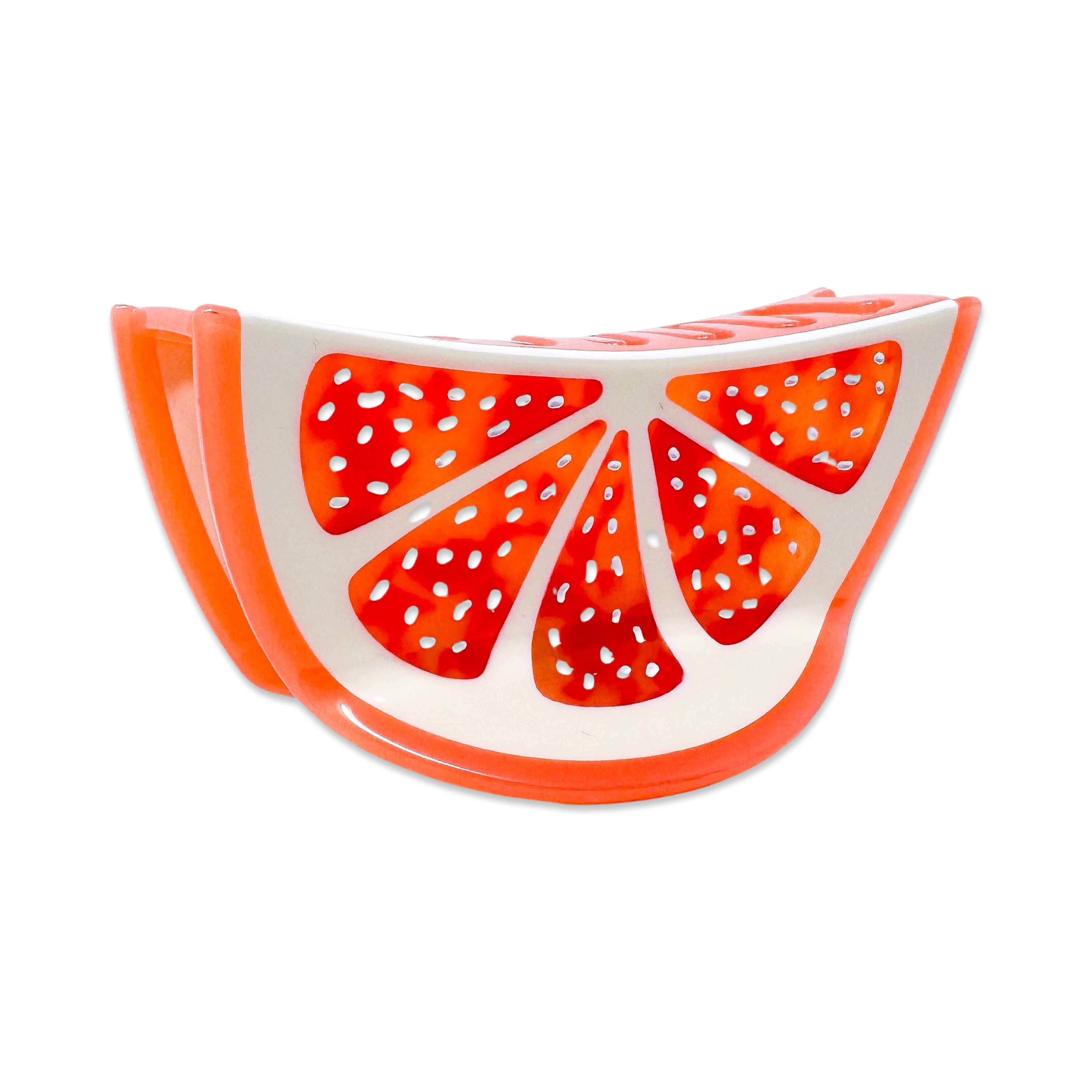 Large Grapefruit Slice Hair Claw Clip