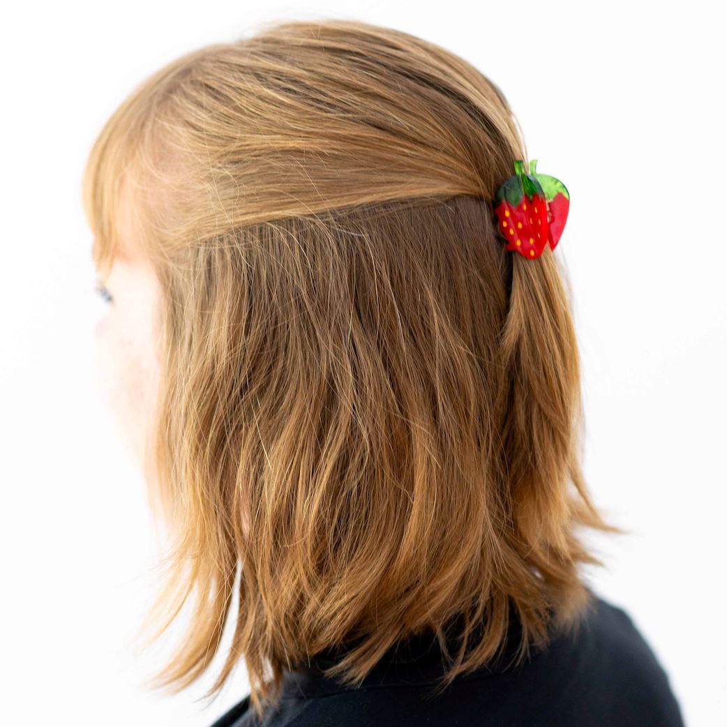 Jenny Lemons Mini Red Strawberry Hair Claw Clip