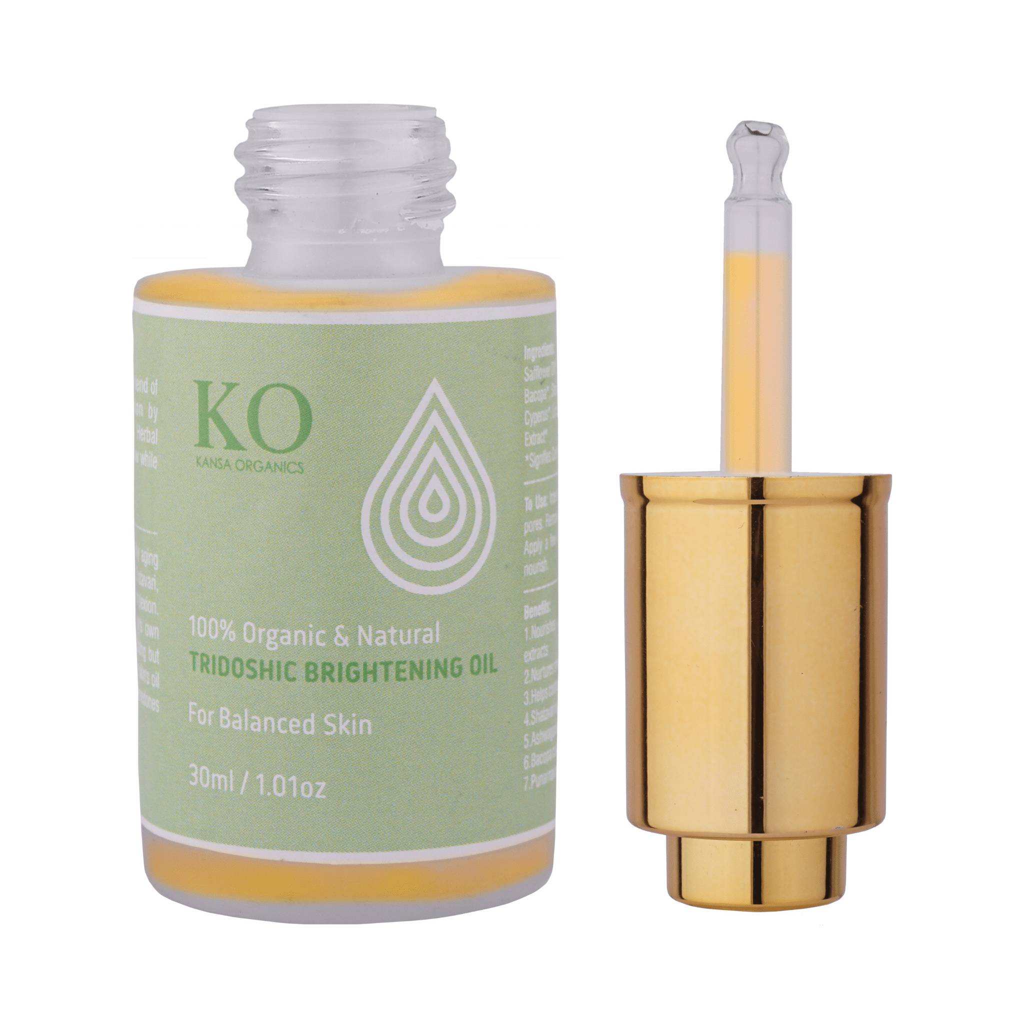 Kansa Organics TRIDOSHIC BRIGHTENING FACIAL OIL - M.S Skincare