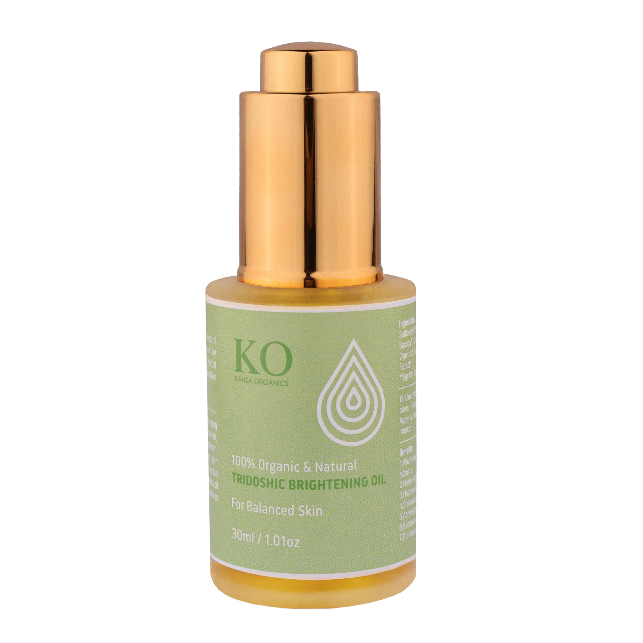 Kansa Organics TRIDOSHIC BRIGHTENING FACIAL OIL - M.S Skincare