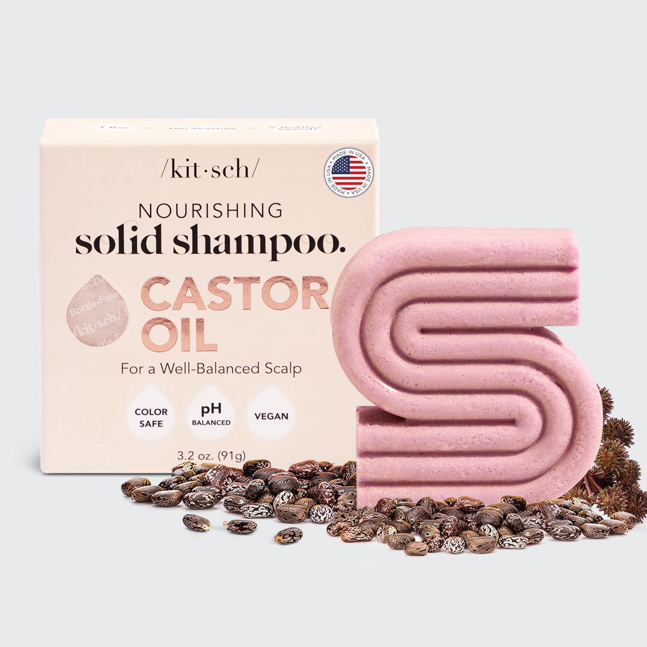 KITSCHCastor Oil Nourishing Shampoo Bar - M.S Skincare