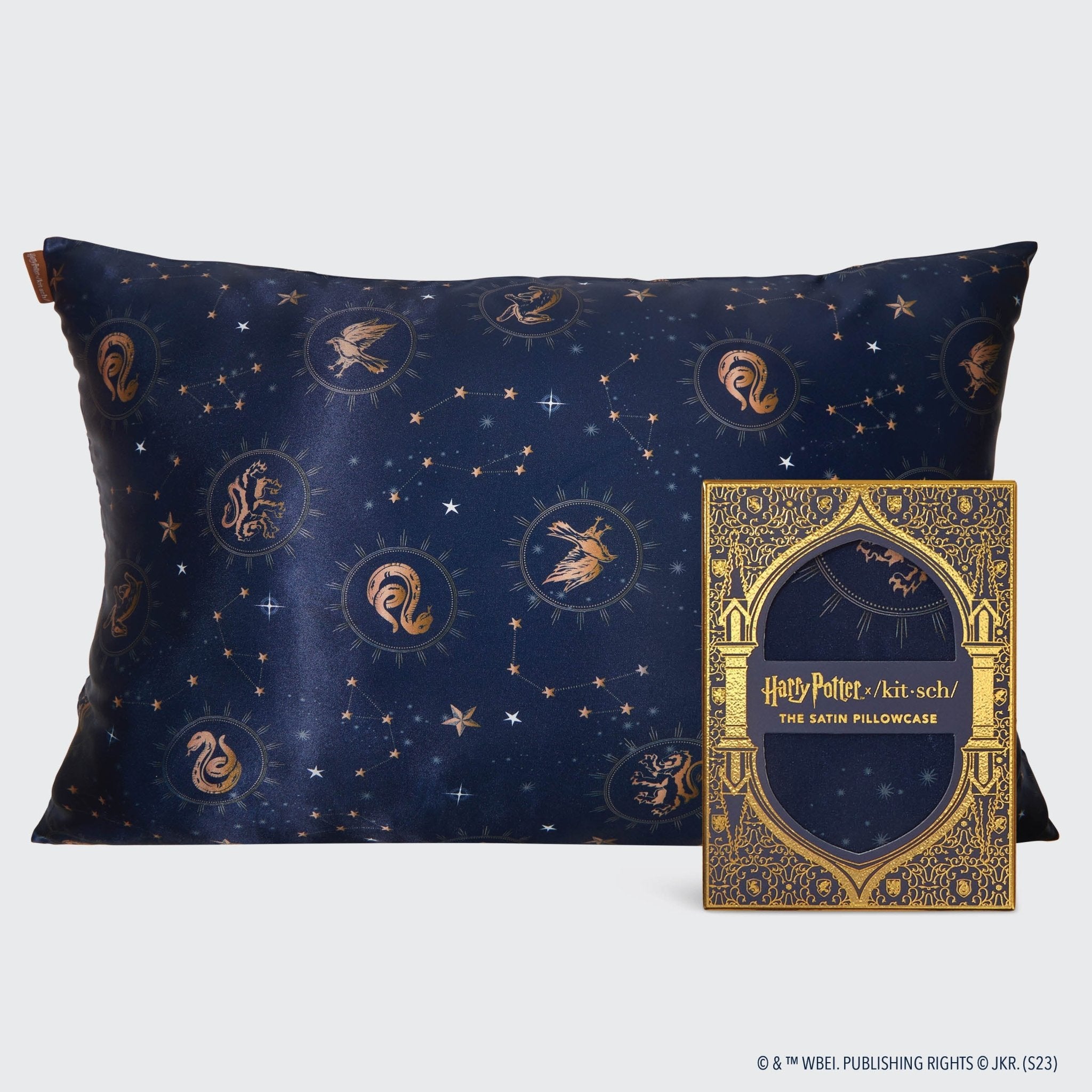 KITSCHHarry Potter x Kitsch Satin Pillowcase - Midnight at Hogwarts - M.S Skincare