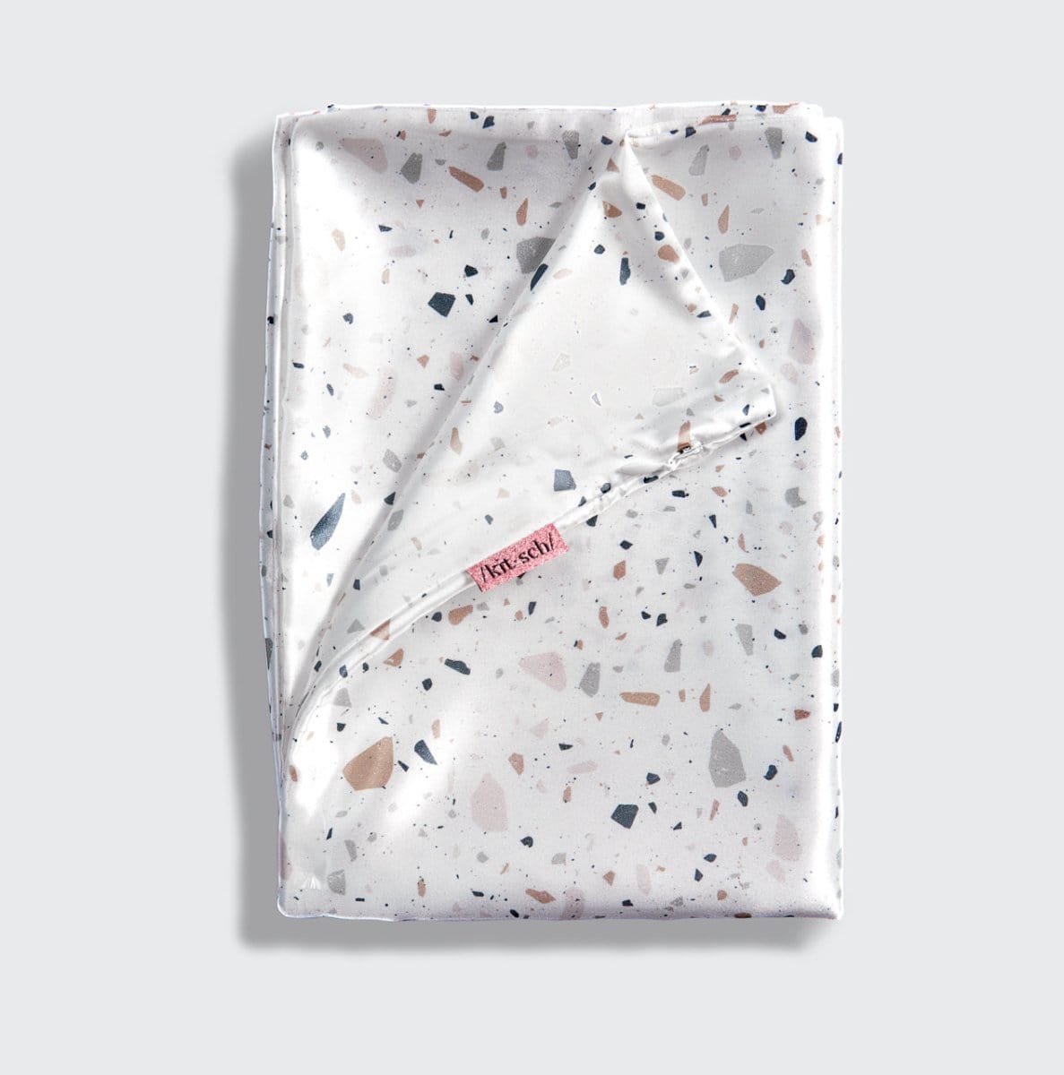 KITSCHSatin Pillowcase - White Terrazzo - M.S Skincare