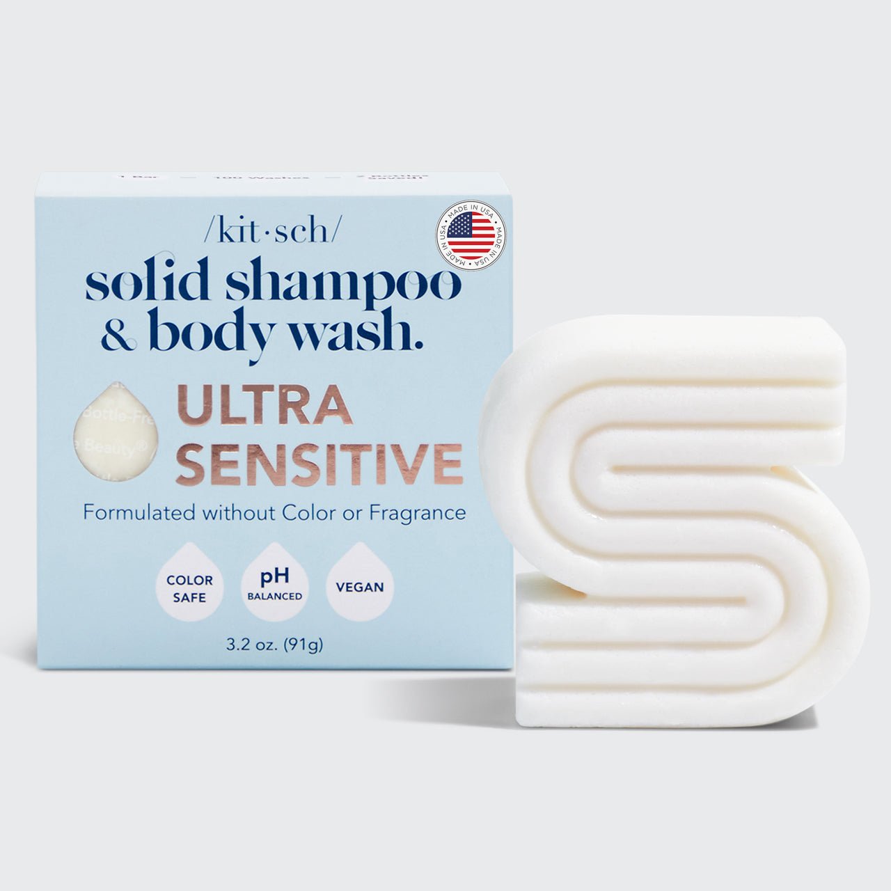 KITSCHUltra Sensitive Shampoo & Body Wash Bar Fragrance Free - M.S Skincare