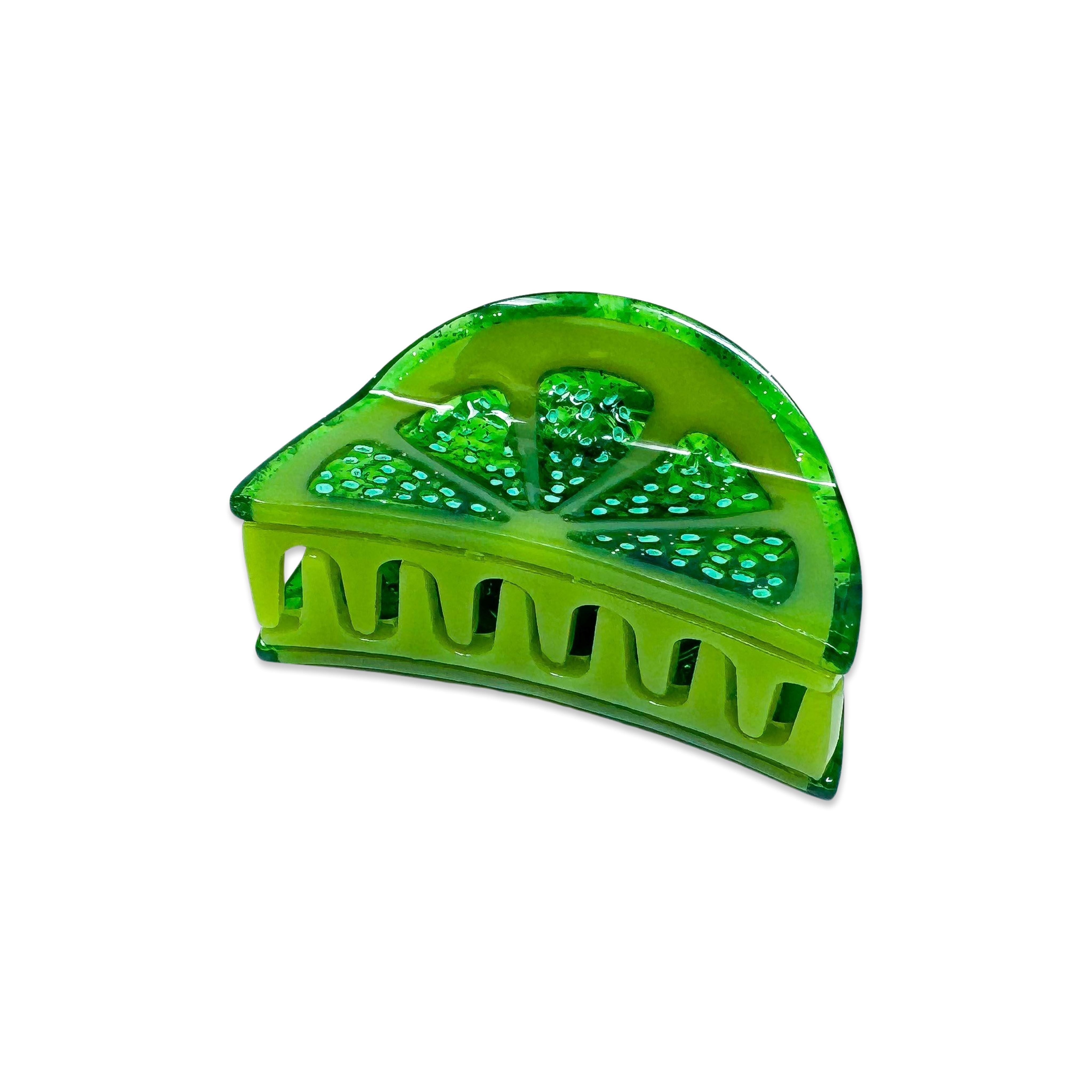 Mini Lime Slice Hair Claw Clip