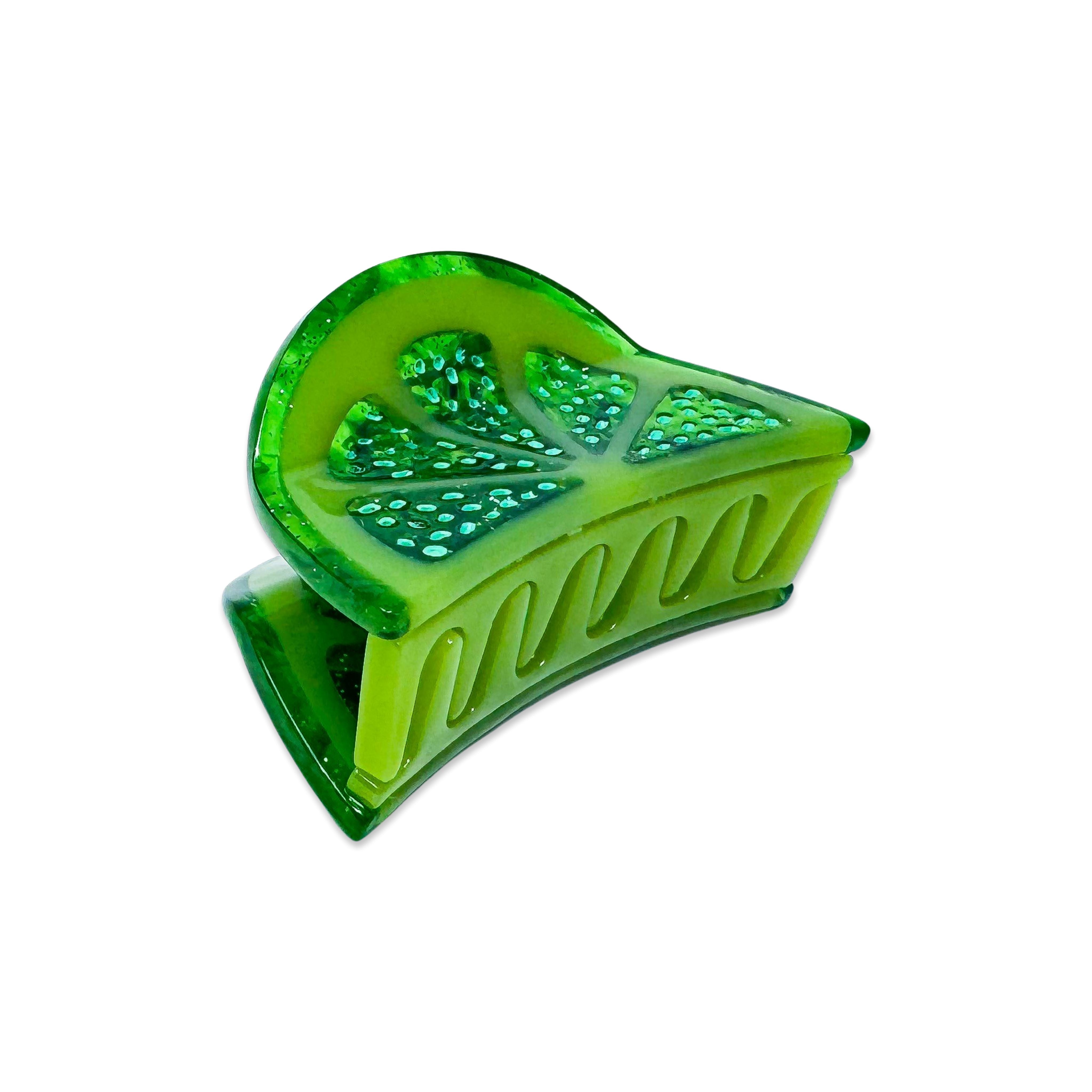 Mini Lime Slice Hair Claw Clip