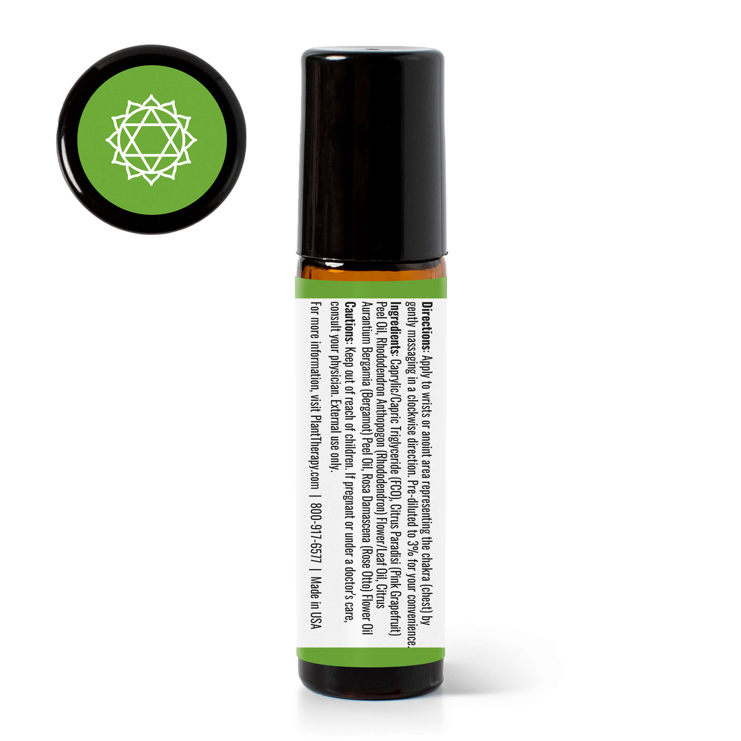 Aceite esencial prediluido Loving Compassion (Chakra del corazón) Roll-On