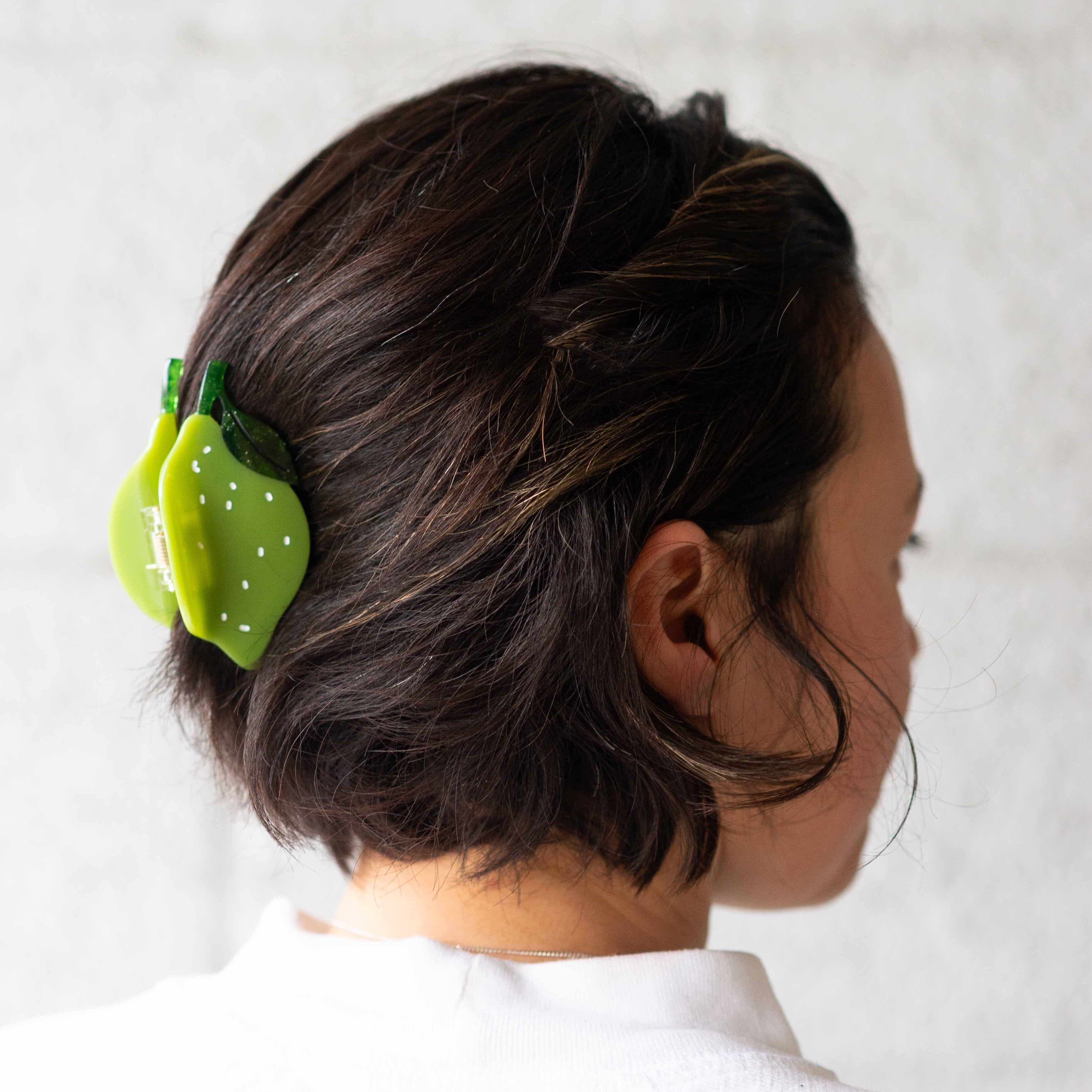 Midi Lime Hair Claw Clip