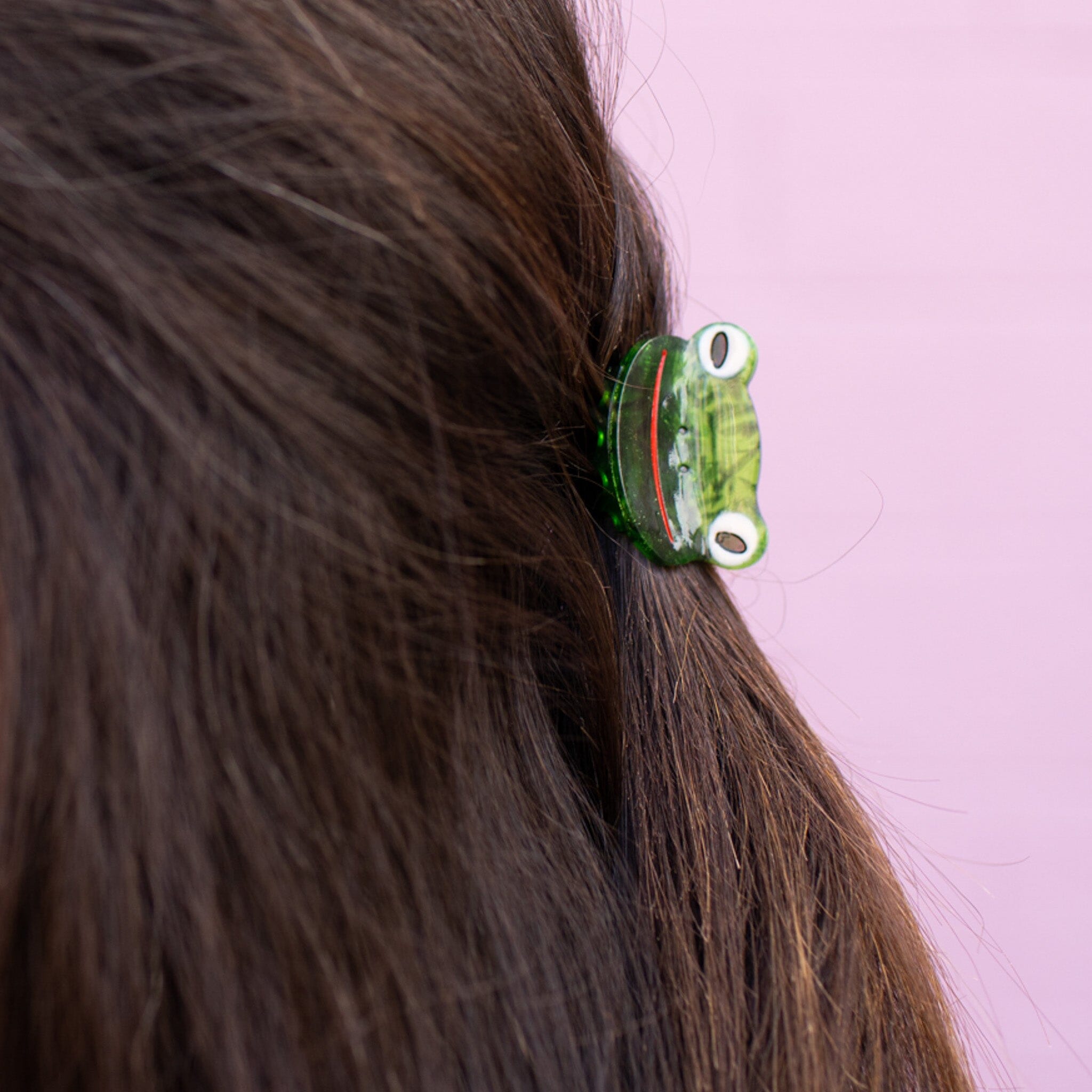 Mini Green Froggy Hair Claw Clip