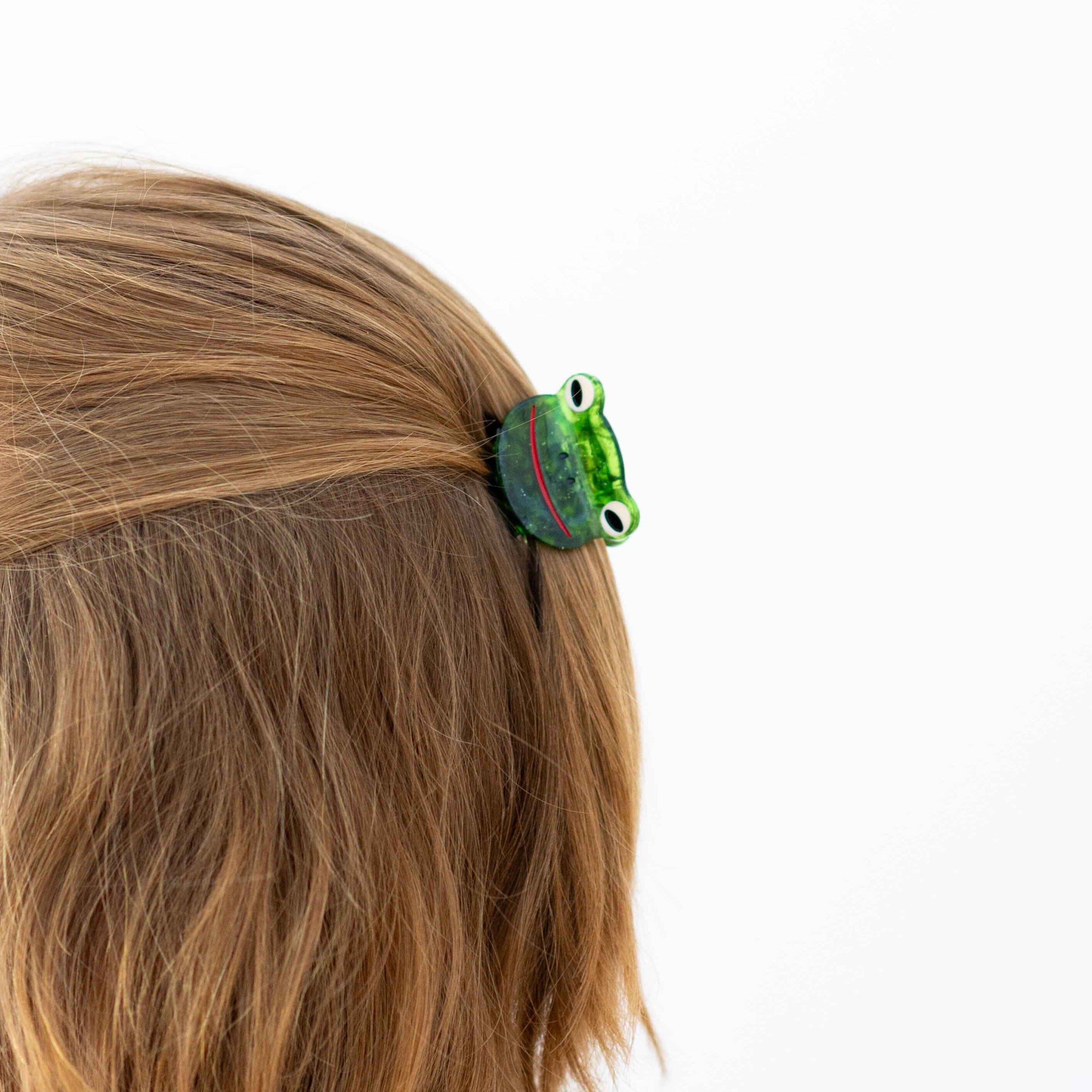 Mini Green Froggy Hair Claw Clip