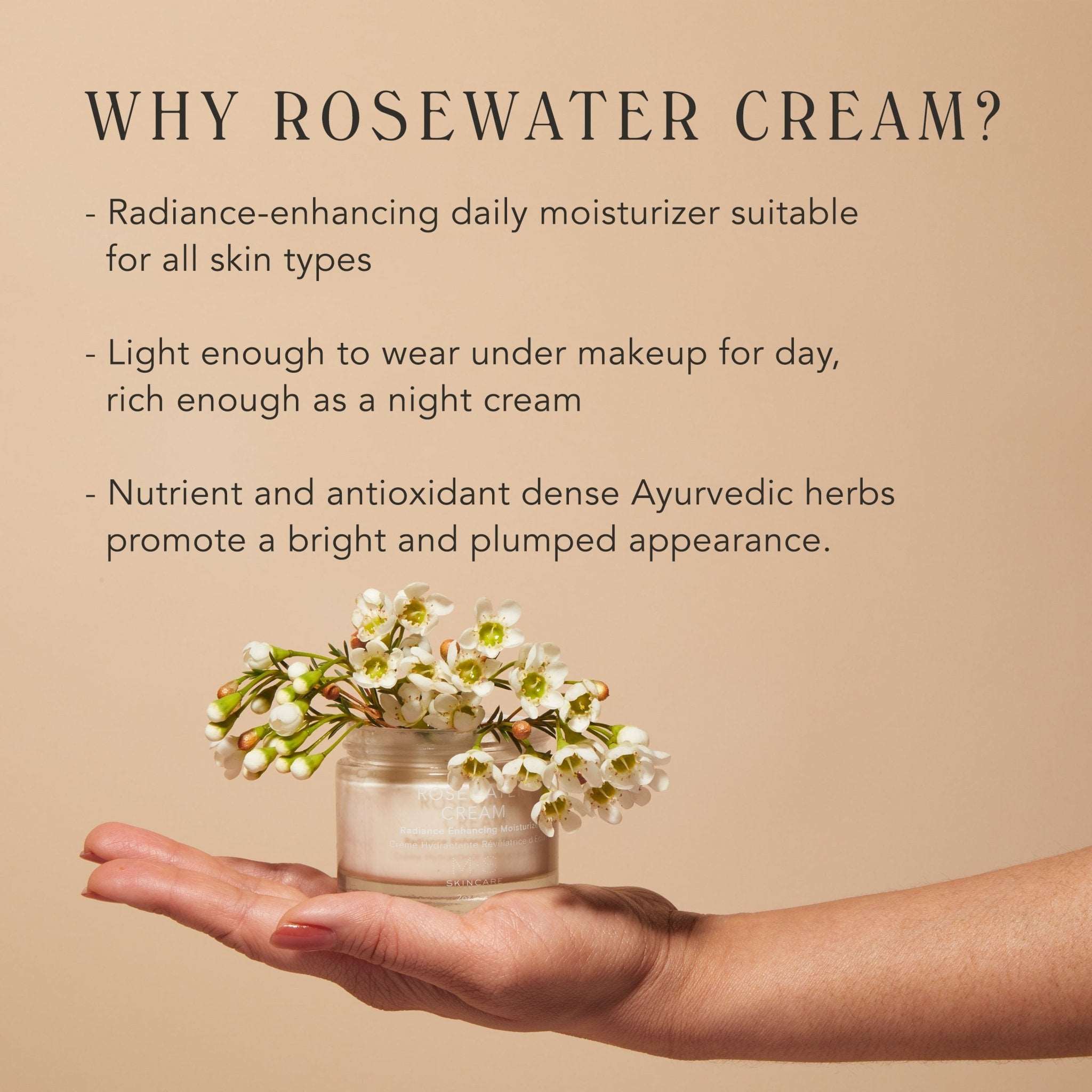 M.S SkincareROSEWATER CREAM | Radiance Enhancing Moisturizer - M.S Skincare