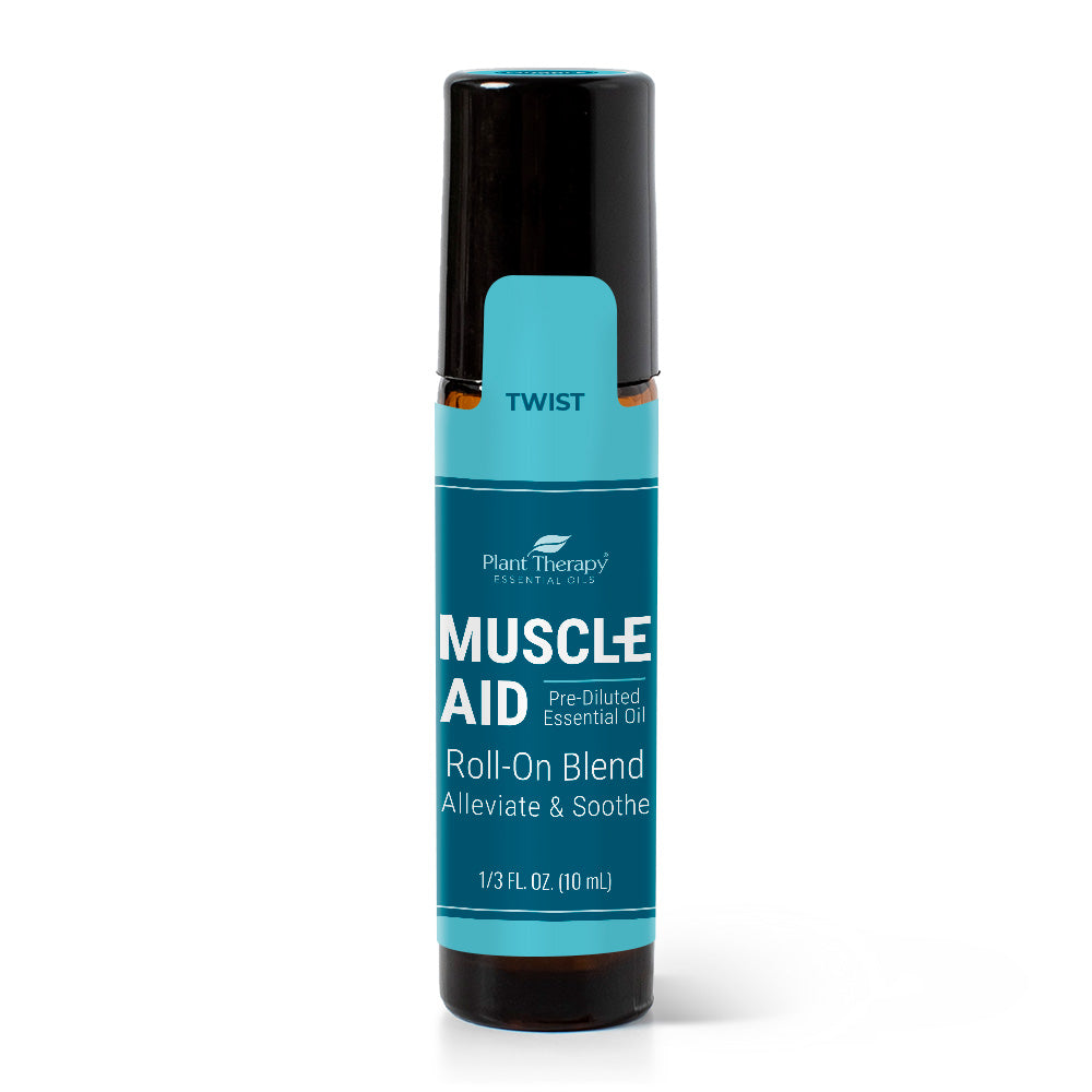 Mezcla de aceites esenciales Muscle Aid en roll-on prediluido