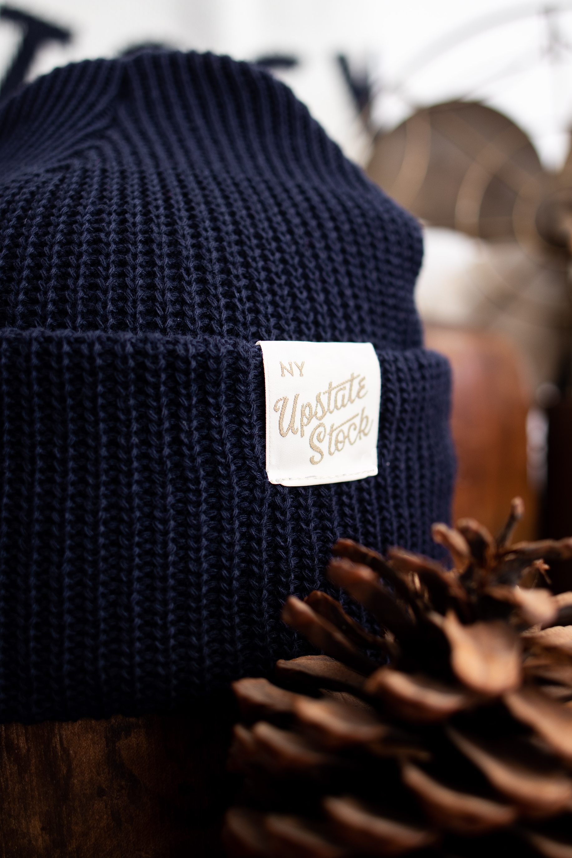 Navy Upcycled Wool Watchcap