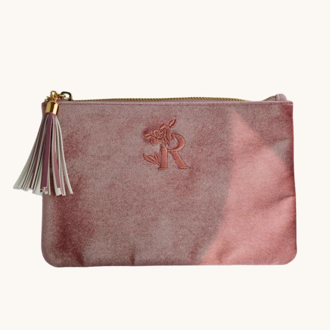 Rosebud Pink Velvet Bag: FAREWELL SALE!