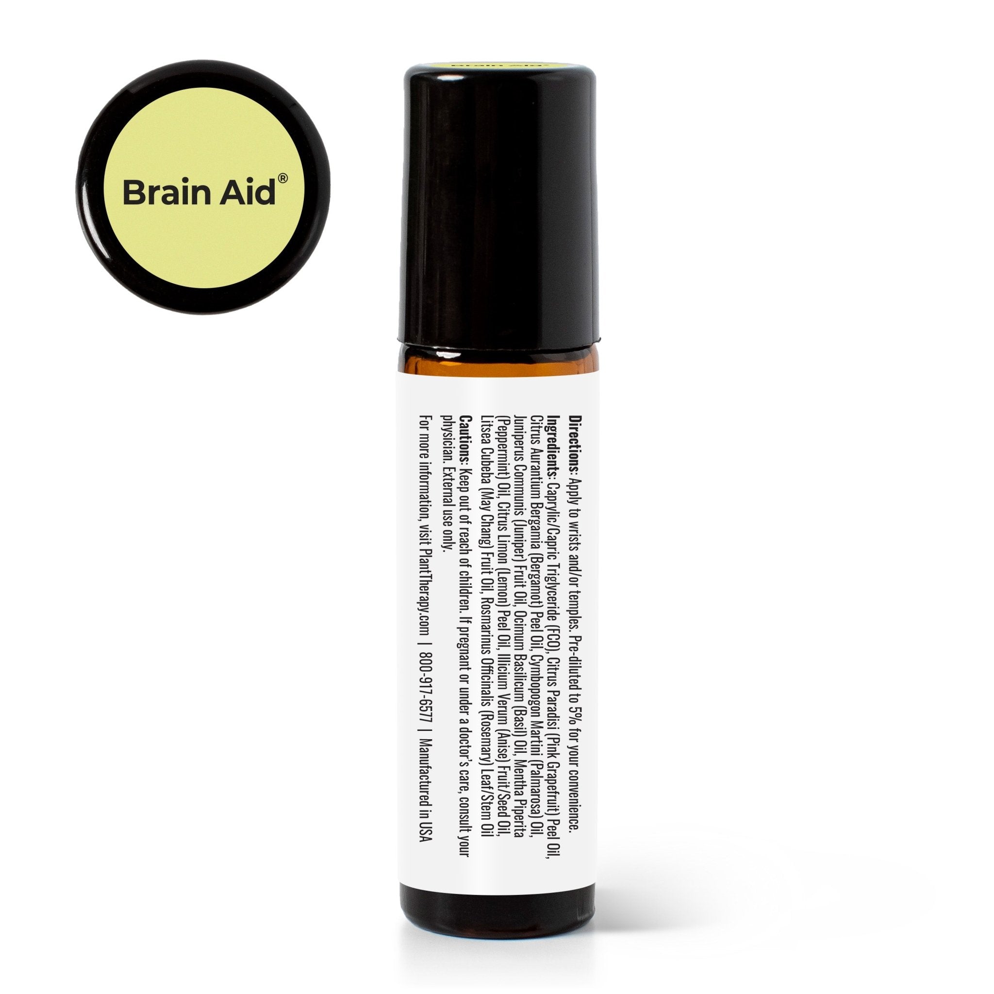 Plant TherapyBrain Aid Essential Oil Blend Pre - Diluted Roll - On - M.S Skincare