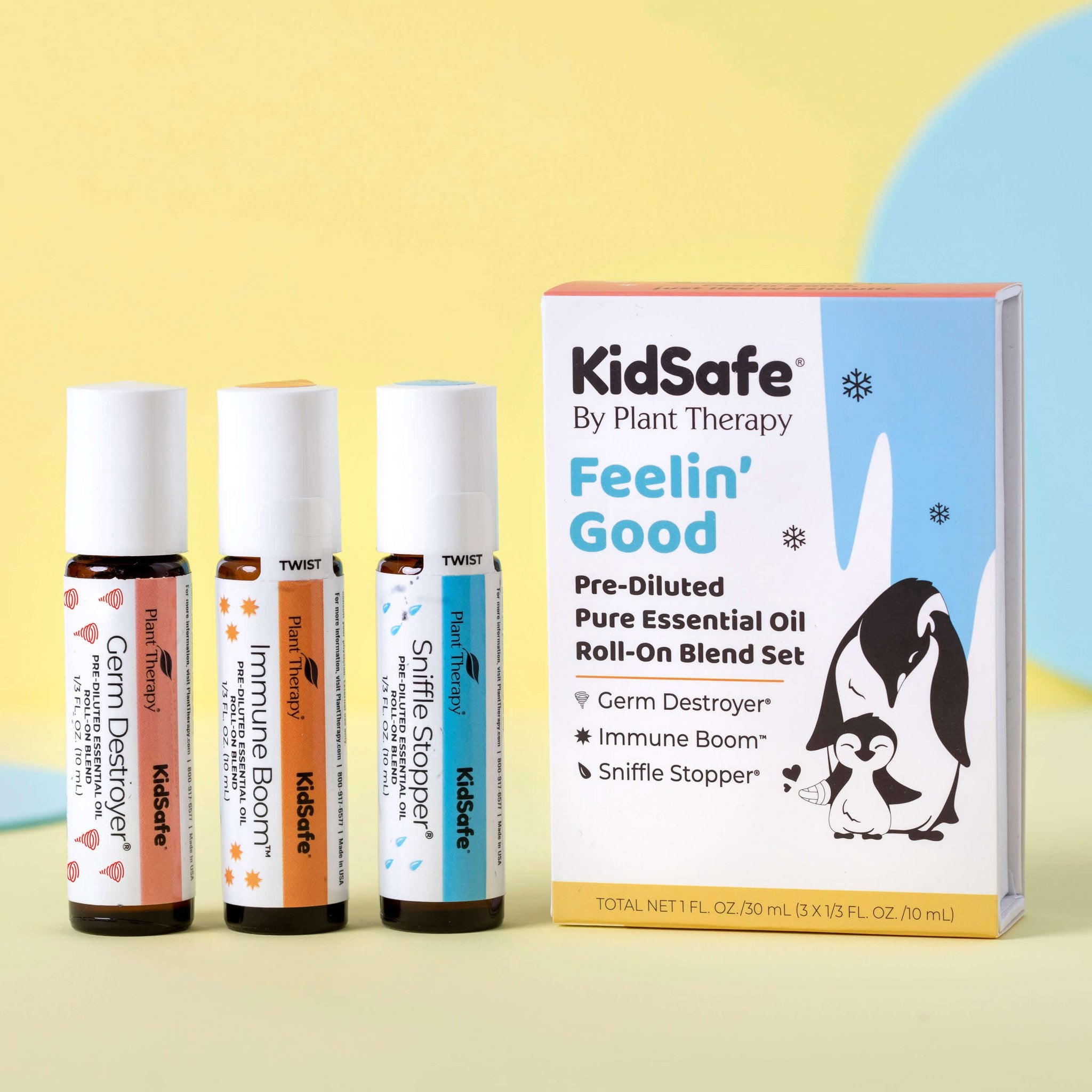 Plant TherapyKidSafe Feelin' Good Pre - Diluted Roll - On 3 Set - M.S Skincare