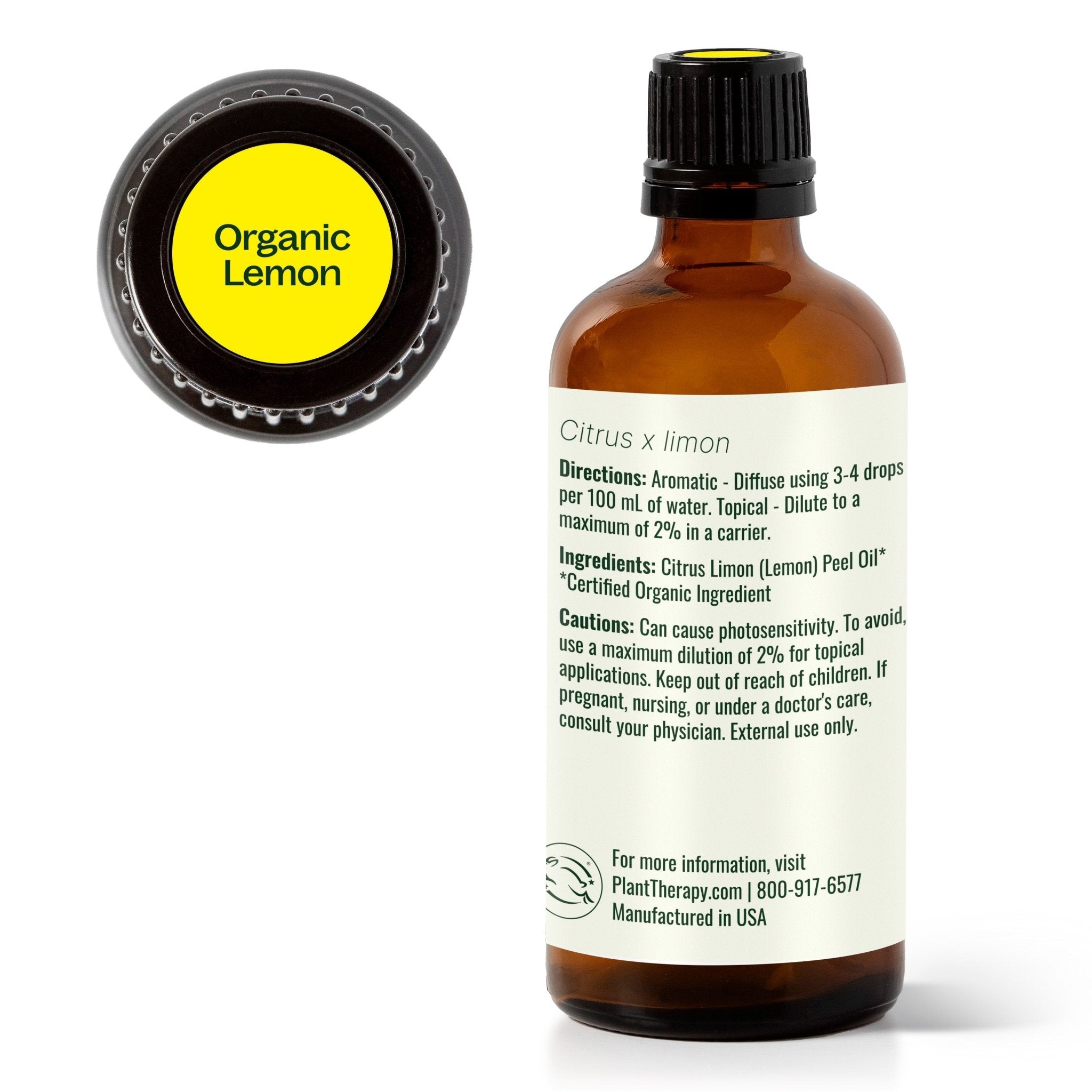 Plant Therapy Organic Lemon Essential Oil