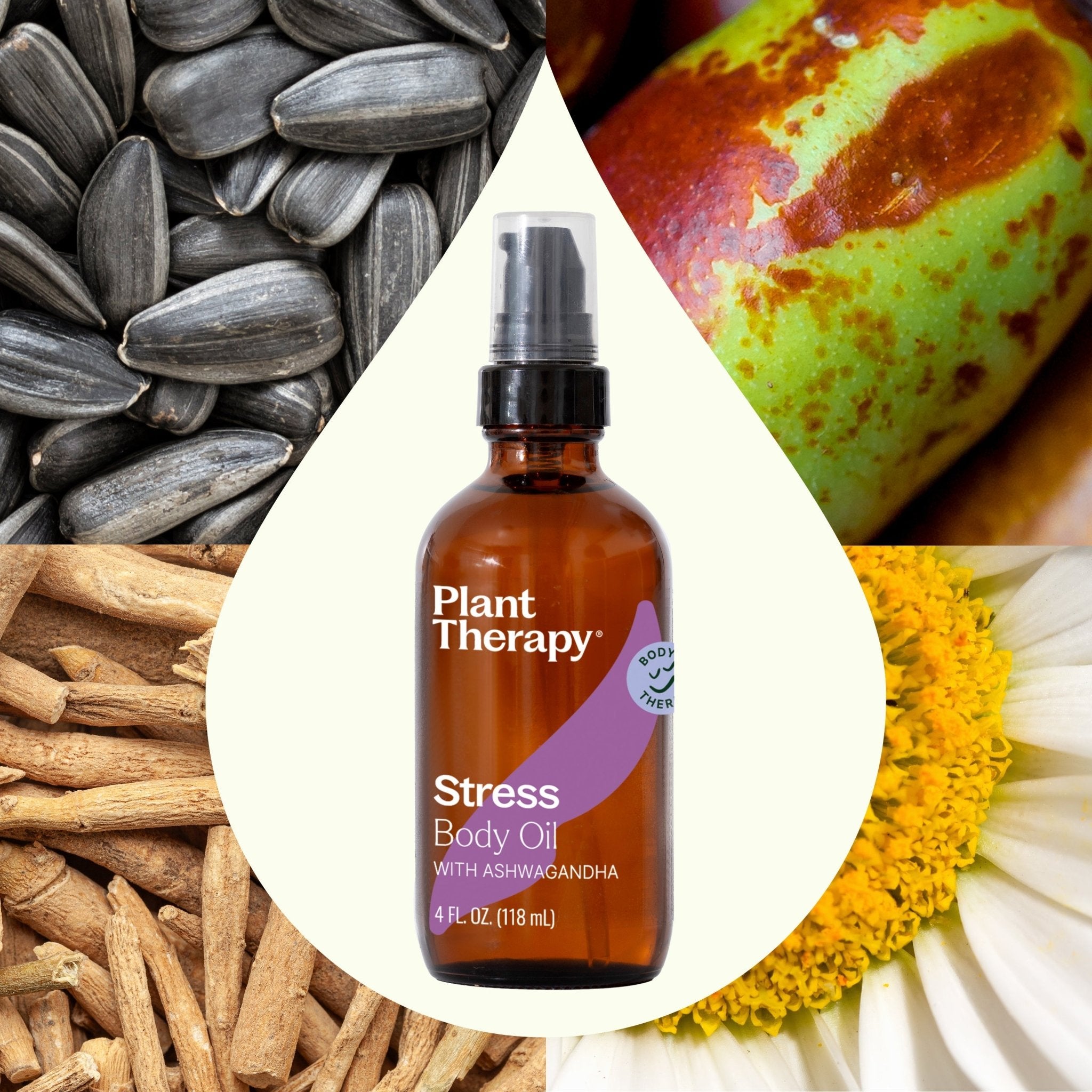 Plant Therapy Stress Body Oil with Ashwagandha