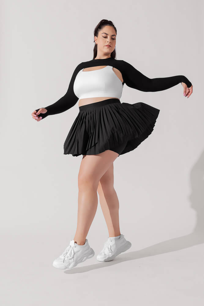 POPFLEX®Ace ‘em Pleated Skort - Black - M.S Skincare