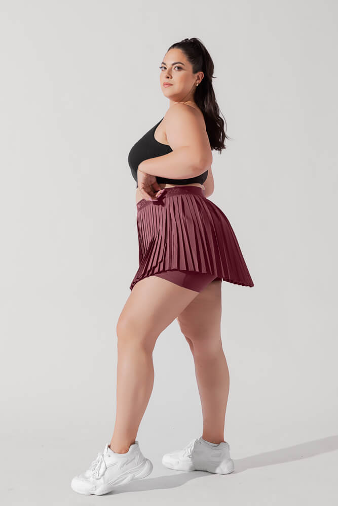 POPFLEX®Ace ‘em Pleated Skort - Desert Rose - M.S Skincare