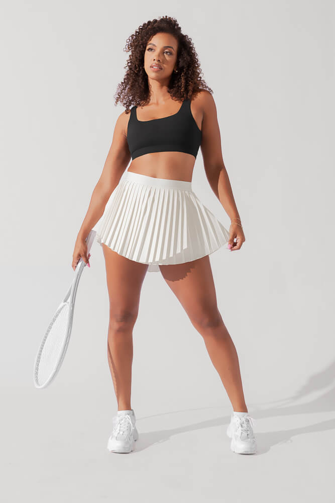 POPFLEX®Ace ‘em Pleated Skort - Sugar - M.S Skincare