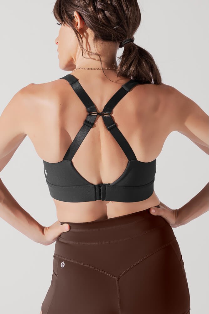 POPFLEX®Adventure Scoop Bra (Ribbed) - Charcoal - M.S Skincare