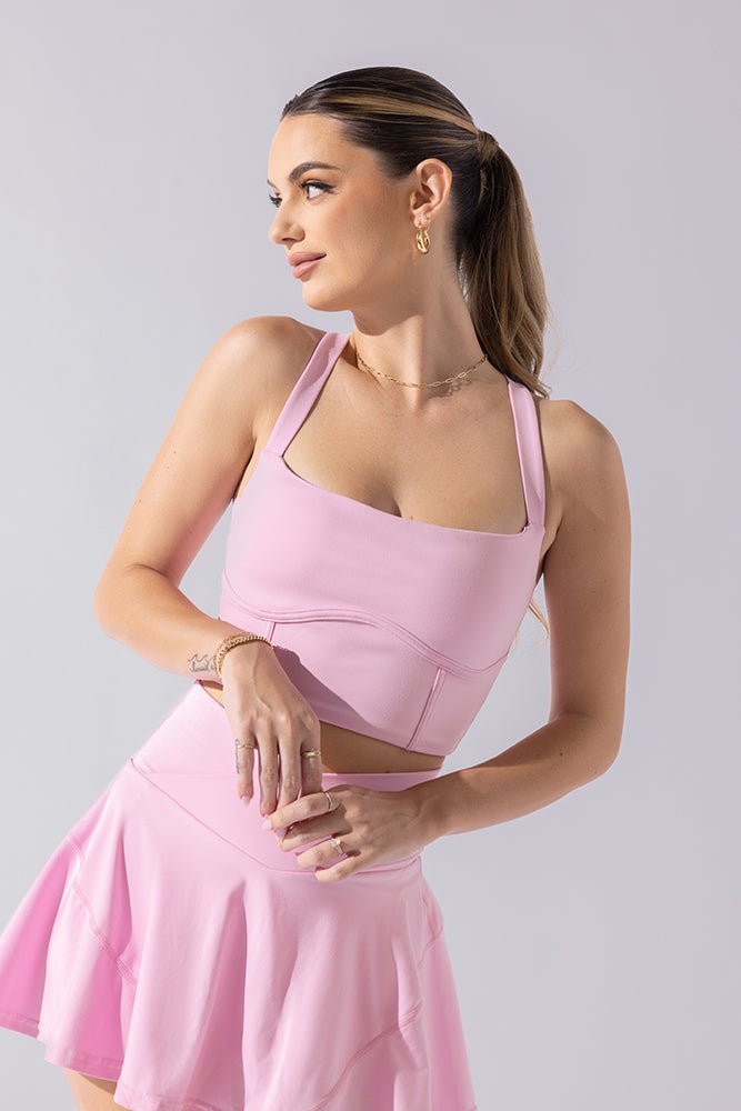 POPFLEX®Daphne Corset Crop Top - Bubblegum - M.S Skincare