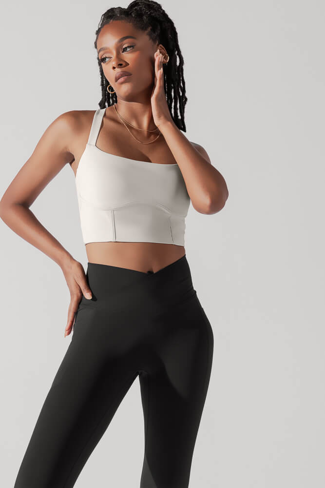 POPFLEX®Daphne Corset Crop Top - Light Sand - M.S Skincare