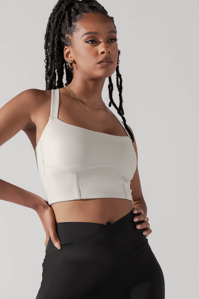 POPFLEX®Daphne Corset Crop Top - Light Sand - M.S Skincare