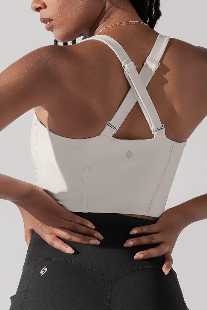 POPFLEX®Daphne Corset Crop Top - Light Sand - M.S Skincare