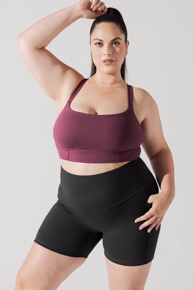 POPFLEX®Daphne Corset Crop Top - Plum - M.S Skincare