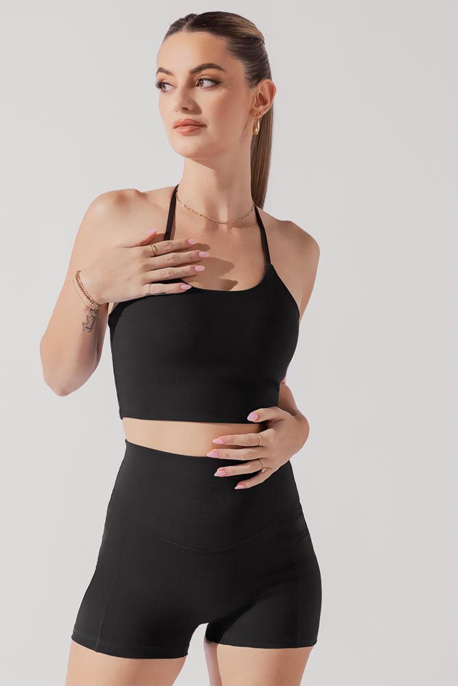 POPFLEX®Flexy Crop Top - Black - M.S Skincare