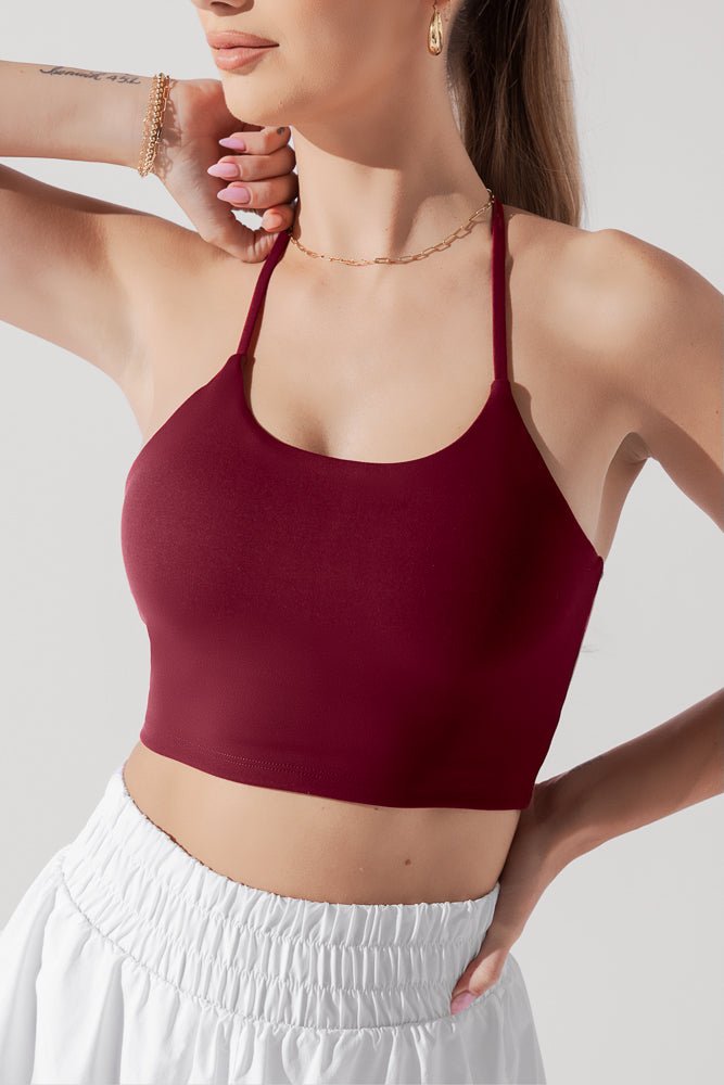 POPFLEX®Flexy Crop Top - Crimson - M.S Skincare