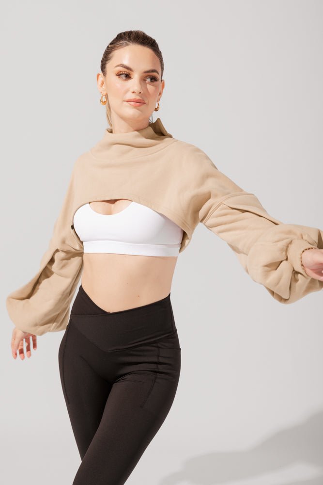 POPFLEX® Mockneck Shruggie - Taupe