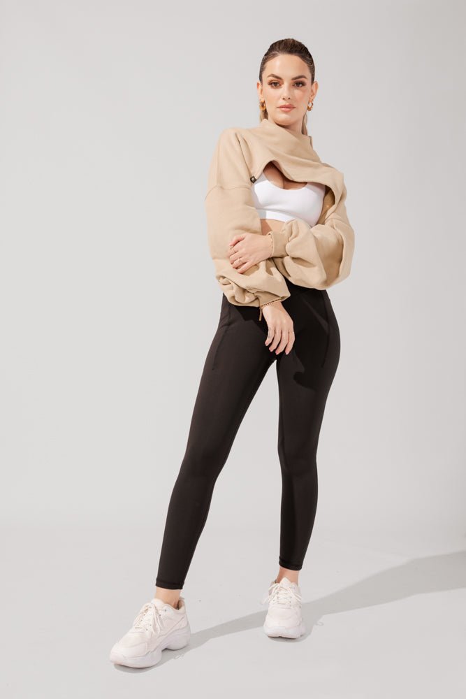 POPFLEX® Mockneck Shruggie - Taupe