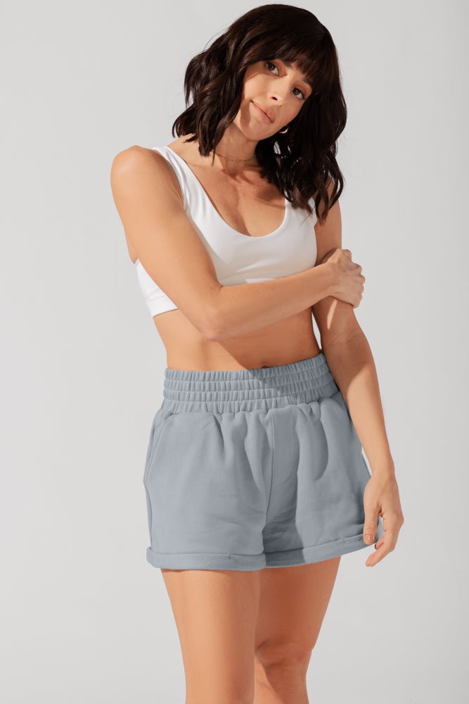 POPFLEX®Ooey Gooey Lounge Shorts with Pockets - Bookworm Blue - M.S Skincare