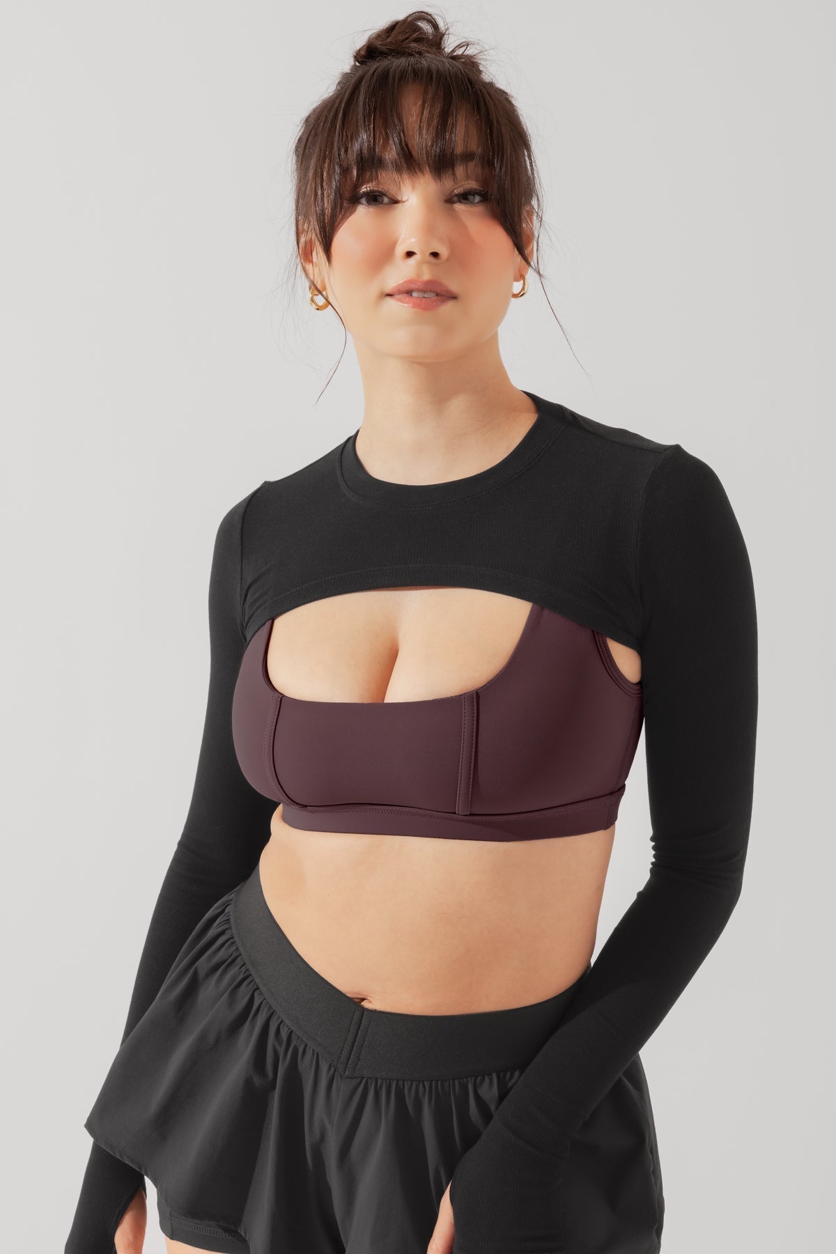 POPFLEX®Relevé Ribbed Shrug - Black - M.S Skincare