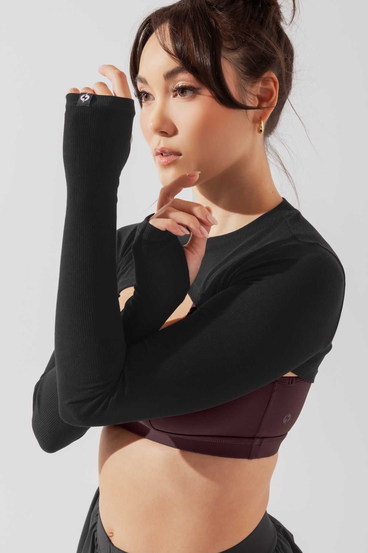 POPFLEX®Relevé Ribbed Shrug - Black - M.S Skincare