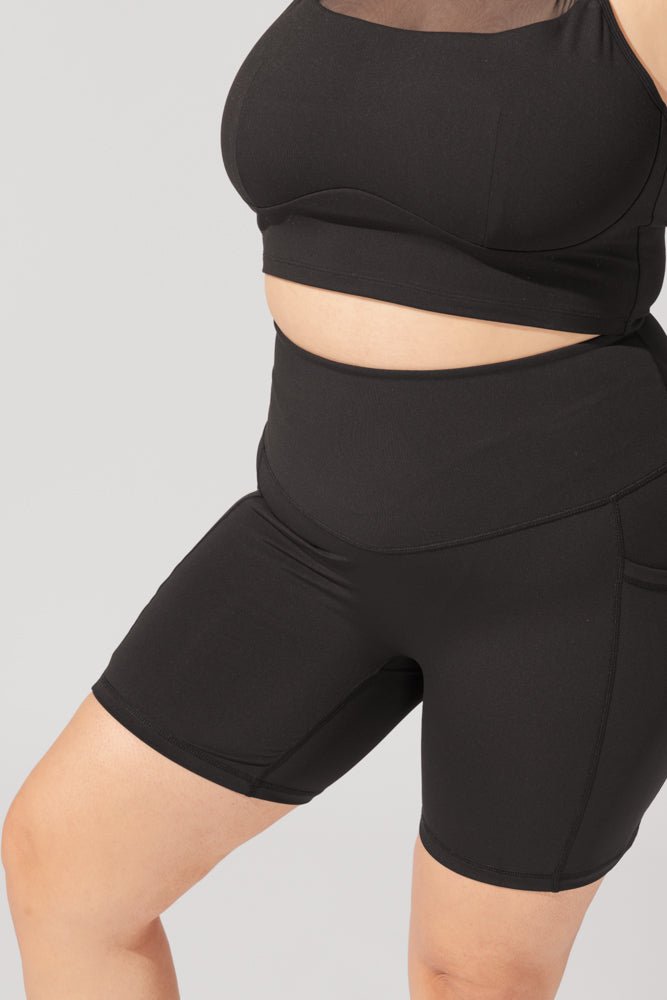 POPFLEX®Supersculpt™ Biker Short with Pockets - Black - M.S Skincare