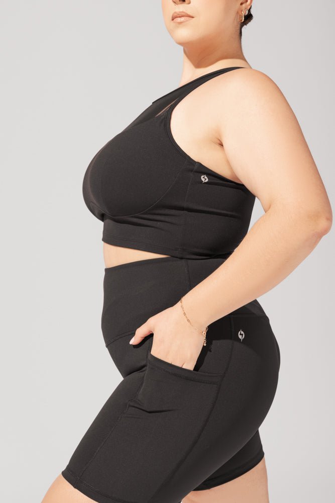 POPFLEX®Supersculpt™ Biker Short with Pockets - Black - M.S Skincare