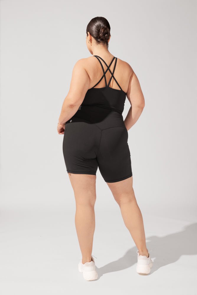 POPFLEX®Supersculpt™ Biker Short with Pockets - Black - M.S Skincare