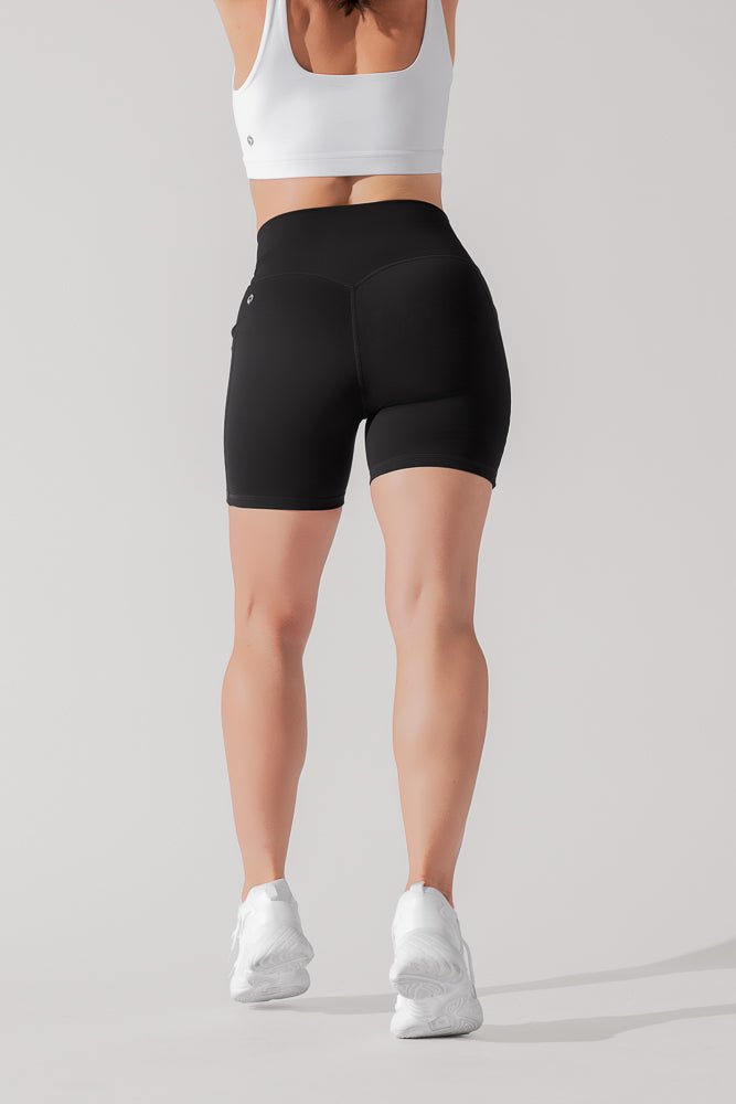 POPFLEX®Supersculpt™ Midi Short with Pockets - Black - M.S Skincare