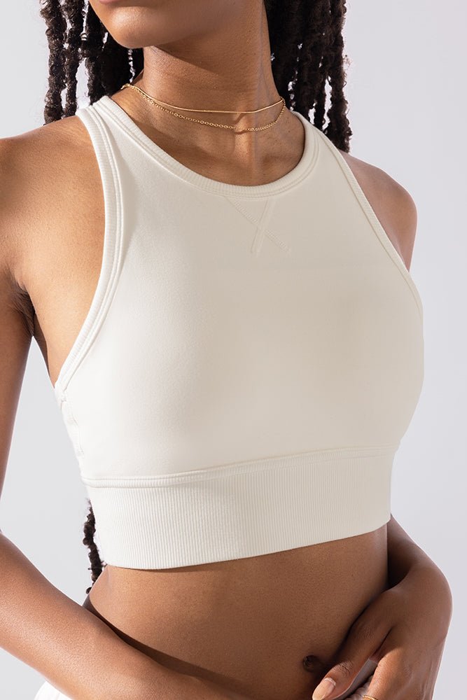 POPFLEX®Sweat Sesh Crop Top - Cream - M.S Skincare