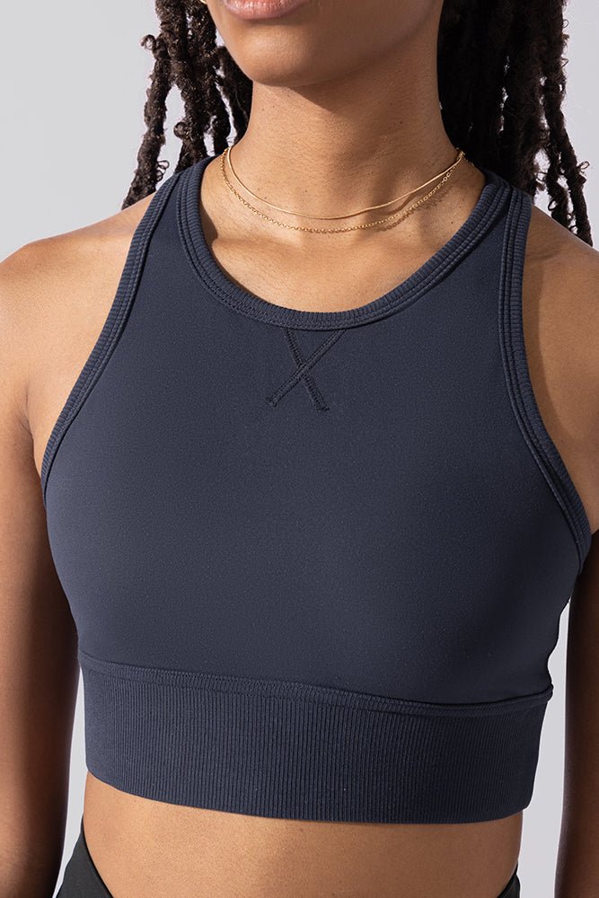 POPFLEX®Sweat Sesh Crop Top - Smoky Navy - M.S Skincare