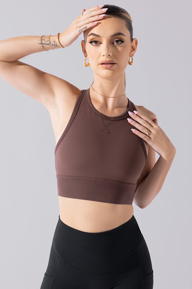 POPFLEX®Sweat Sesh Crop Top - Truffle - M.S Skincare