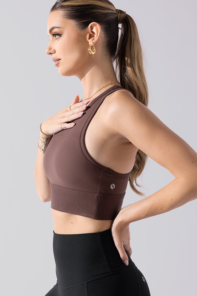 POPFLEX®Sweat Sesh Crop Top - Truffle - M.S Skincare