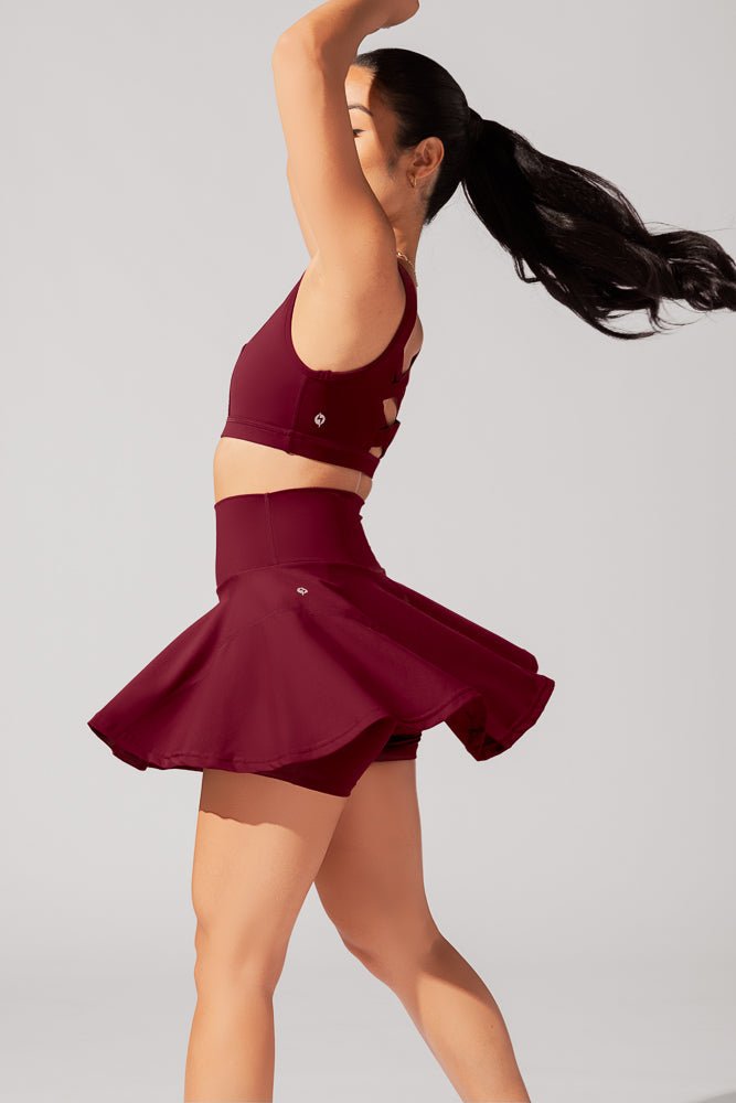 POPFLEX®Twirl Skort - Crimson - M.S Skincare