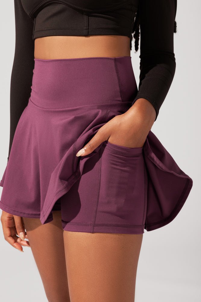 POPFLEX®Twirl Skort - Plum - M.S Skincare