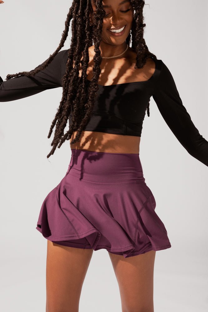 POPFLEX®Twirl Skort - Plum - M.S Skincare