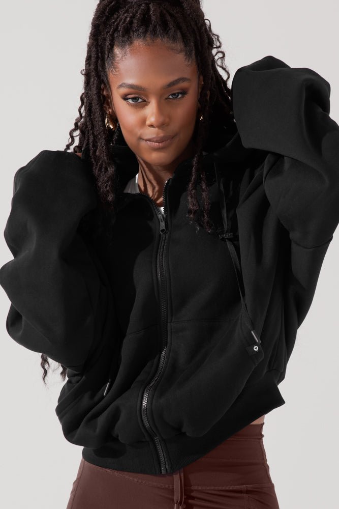 POPFLEX®Zip Cloud Hoodie - Black - M.S Skincare